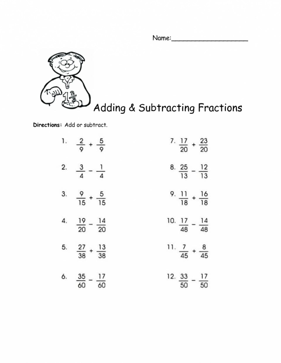 Adding Subtracting Multiplying And Dividing Fractions Cheat Sheet 