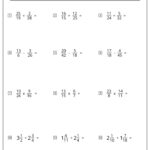 Adding Subtracting Multiplying And Dividing Fractions Worksheets Math