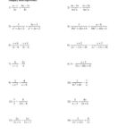 Adding Subtracting Rational Expressions Kuta Software