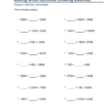 Addition And Subtraction Grade 4 Worksheet