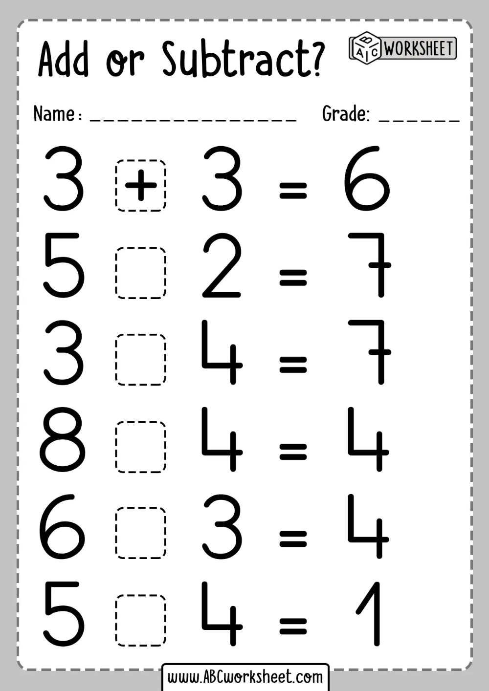 Addition And Subtraction Kindergarten Worksheets Atilacatering