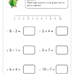 Addition And Subtraction With A Number Line 0 10 1 Subtraction In