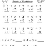 Addition And Subtraction Worksheets For Grade 1 With Answer Key