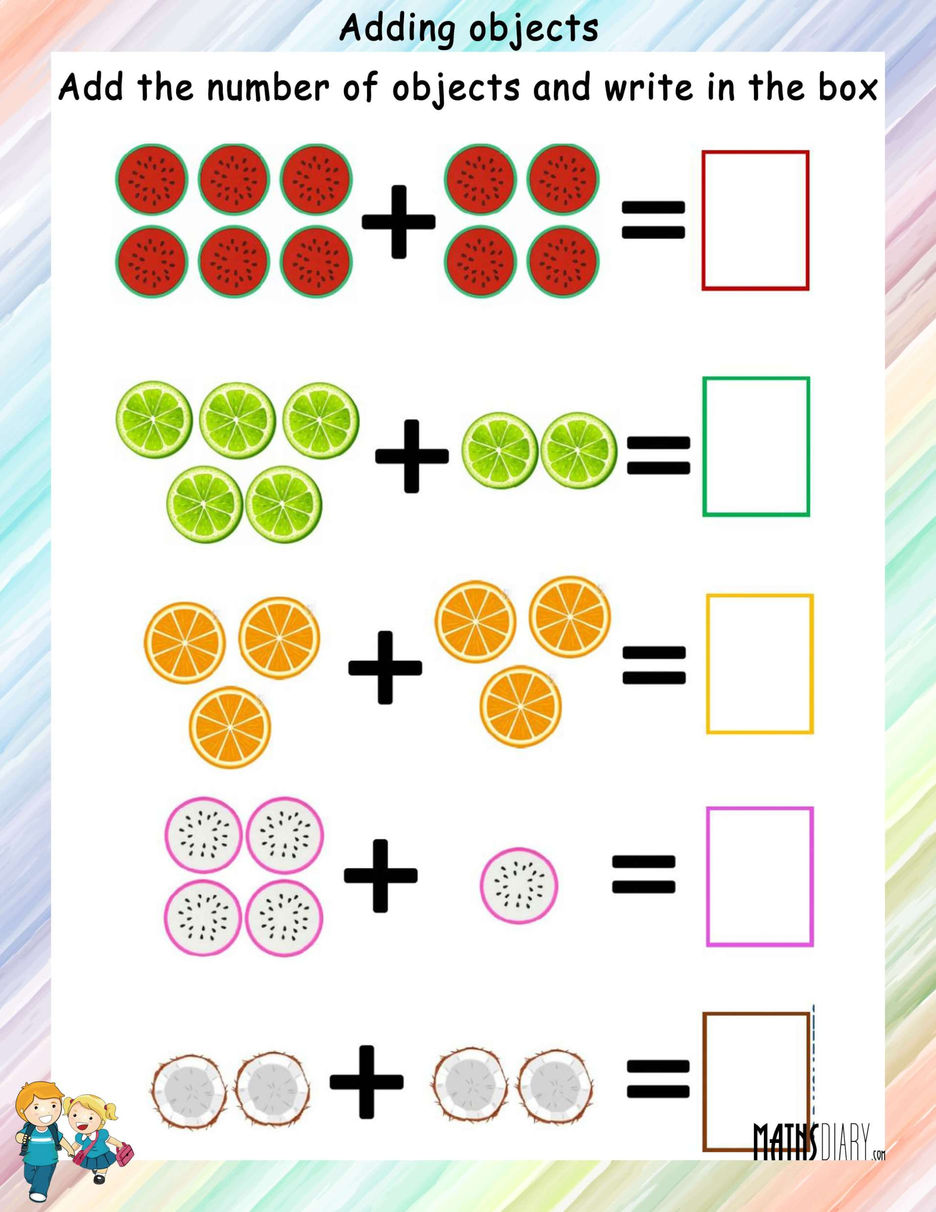 Addition LKG Math Worksheets