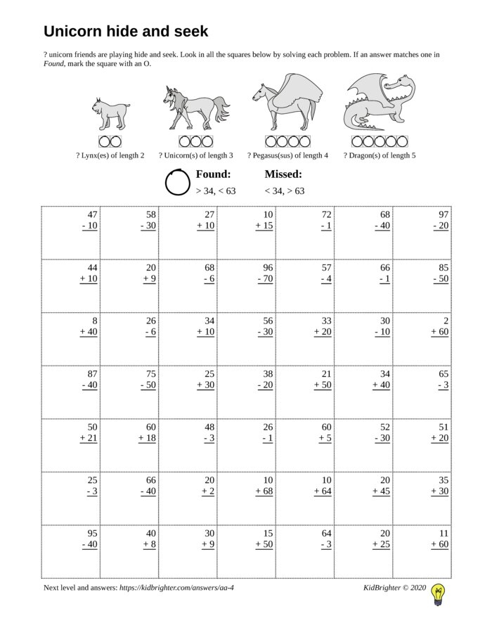 Addition Subtraction Worksheets For Grade 1 Practice Addition 