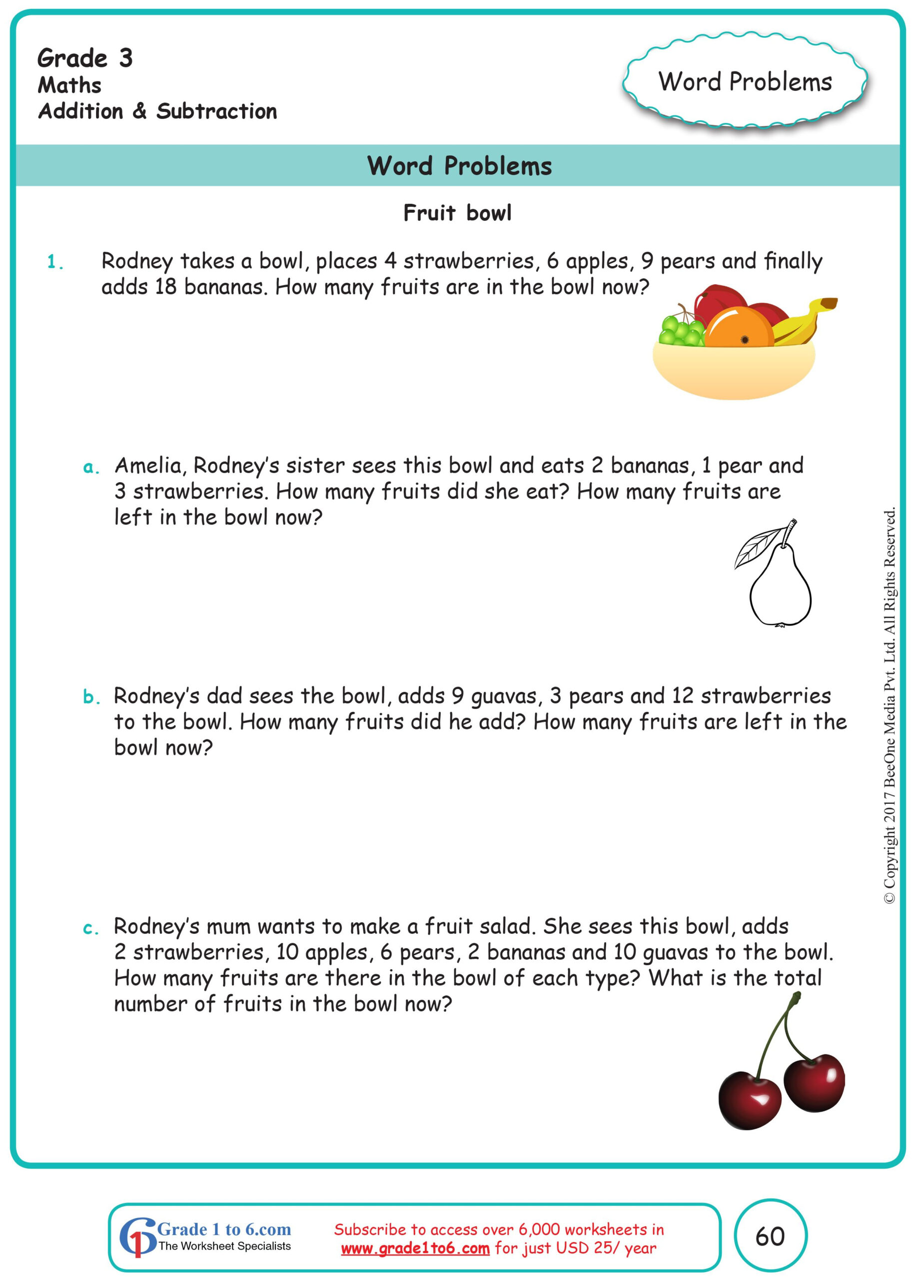 Addition Word Problems For Grade 3 Pdf Thekidsworksheet