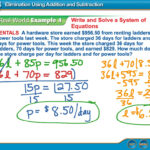 Algebra 6 3 Elimination Using Addition And Subtraction Math Algebra