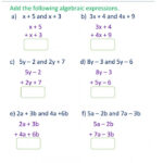 Algebraic Expressions Worksheets 99Worksheets