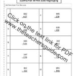 CCSS 2 NBT 7 Worksheets Addition And Subtraction Within 1000 Worksheets