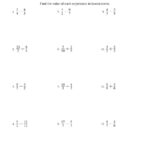 Common Core Sheets Adding And Subtracting Fractions Common Db excel