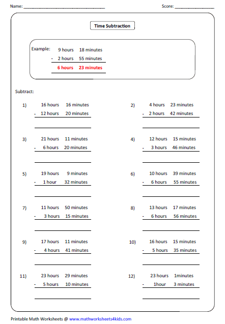 Convert Between Days Hours Minutes And Seconds Worksheets