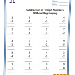 Easy Subtraction Worksheets 4 KidsPressMagazine