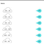 Ejercicio De Subtraction Worksheet Matching