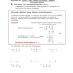 Elimination Using Addition And Subtraction 6 3 Answer Key 17 Pages