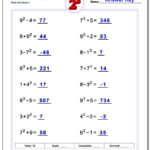 Exponents Worksheets