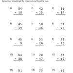 Ficha De Subtraction With Regrouping Para Grade 1