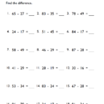 Fifth Grade Subtraction Math Worksheet EduMonitor