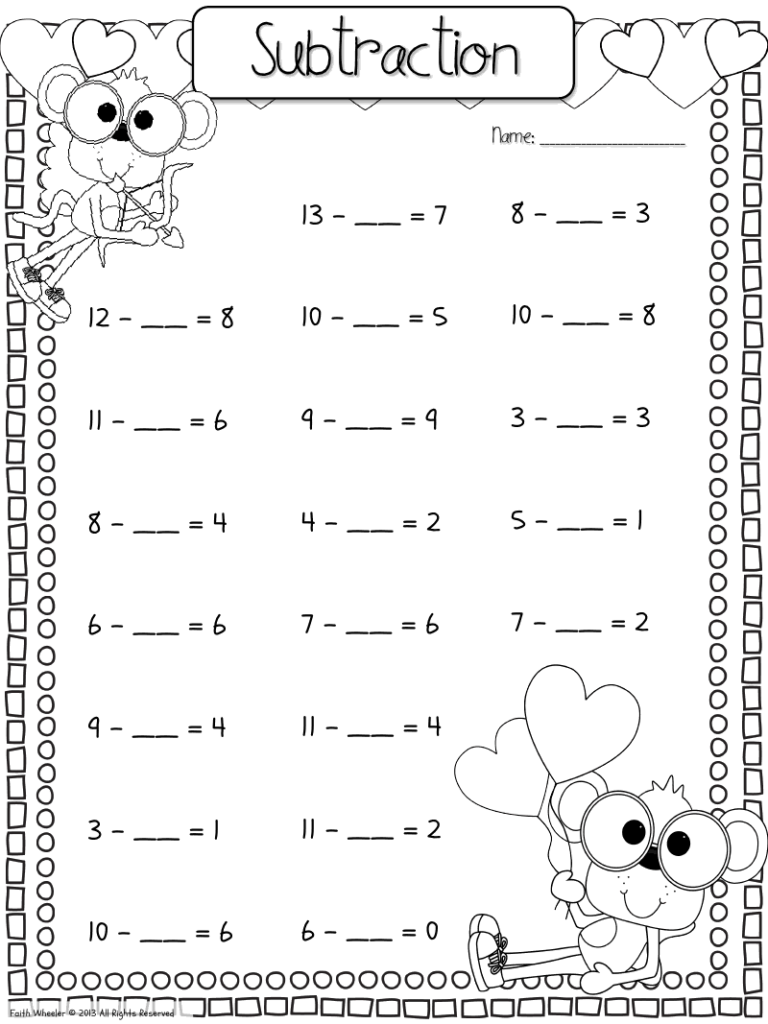 Fill In The Missing Number Subtraction Material Educacion 