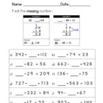 Find The Missing Number Multiplication Worksheet Times Tables Worksheets