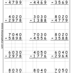 Four Digit Subtraction Worksheets Free Download Goodimg co