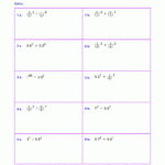 Free Exponents Worksheets