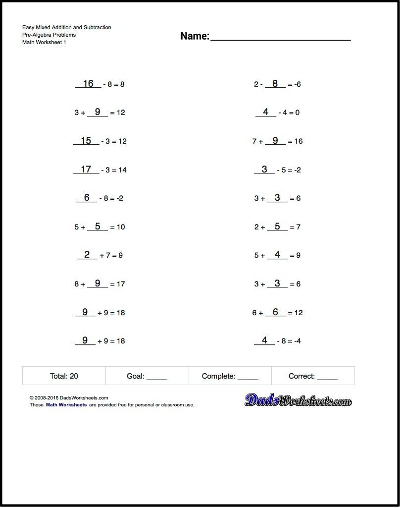 Free Printable 8Th Grade Algebra Worksheets Free Printable