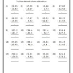 Free Printable Maths Worksheets For Grade 5 Kids Subtraction