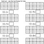 Free Ten Frame Subtraction Made By Teachers