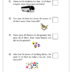 Grade 1 Word Problems Subtraction Winter Subtraction Word Problems