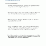 Grade 2 Word Problems Worksheets With Mixed Addition And Subtraction