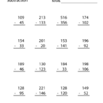 Grade 3 Subtraction Worksheets Regrouping Across Two Zeros K5 Learning