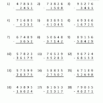 Grade 5 Subtraction Worksheet Subtracting Large Numbers K5 Learning