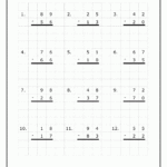 Grid Based Subtraction 2 Digit Without Borrowing