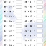 Horizontal Addition And Subtraction Worksheets Worksheet Hero