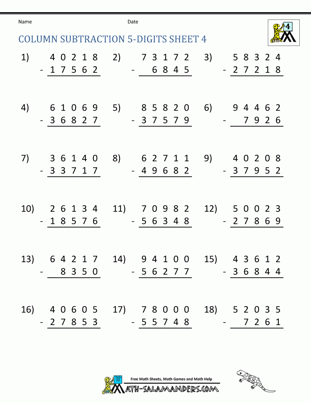 How To Do Minus Chimney Sums Louis Lyon s Subtraction Worksheets