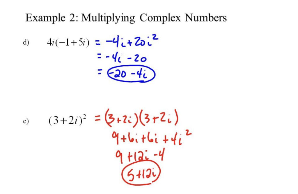  Imaginary Complex Numbers Practice Worksheet Free Download Goodimg co