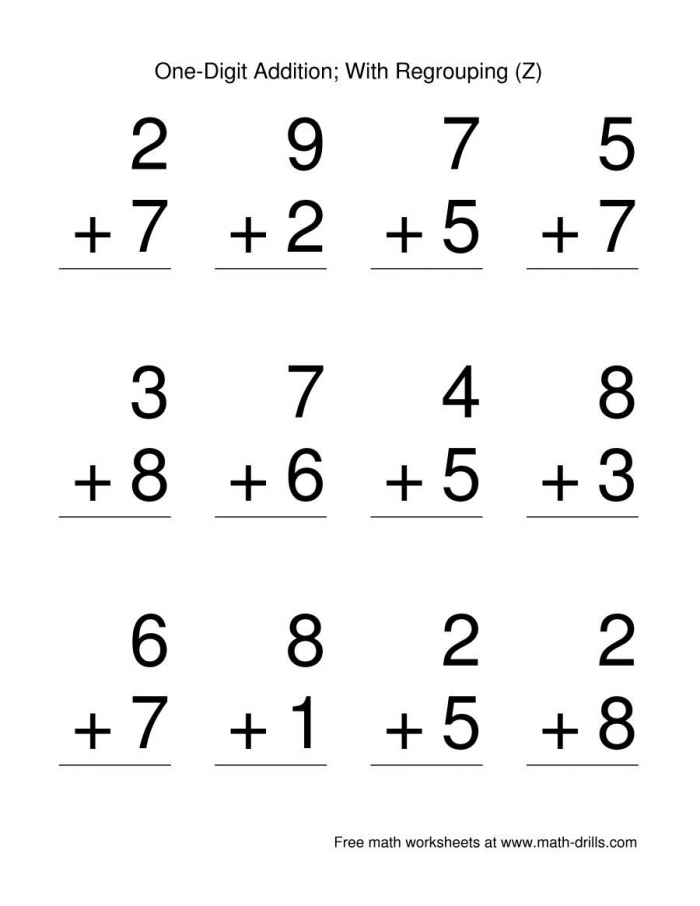 Kindergarten Single Digit Subtraction Worksheets Single Digit 