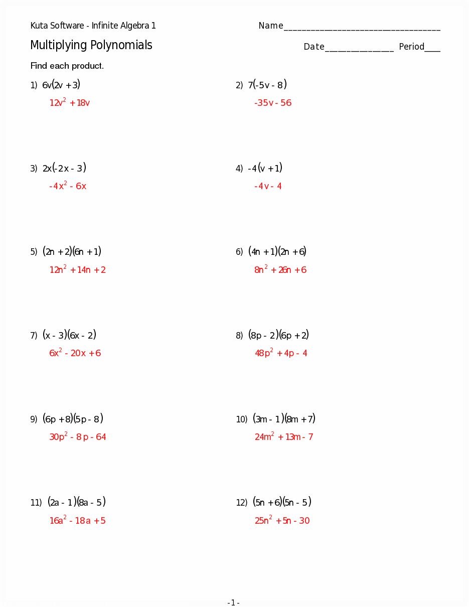 Kuta Software Infinite Algebra 1 Adding Subtracting Rational 