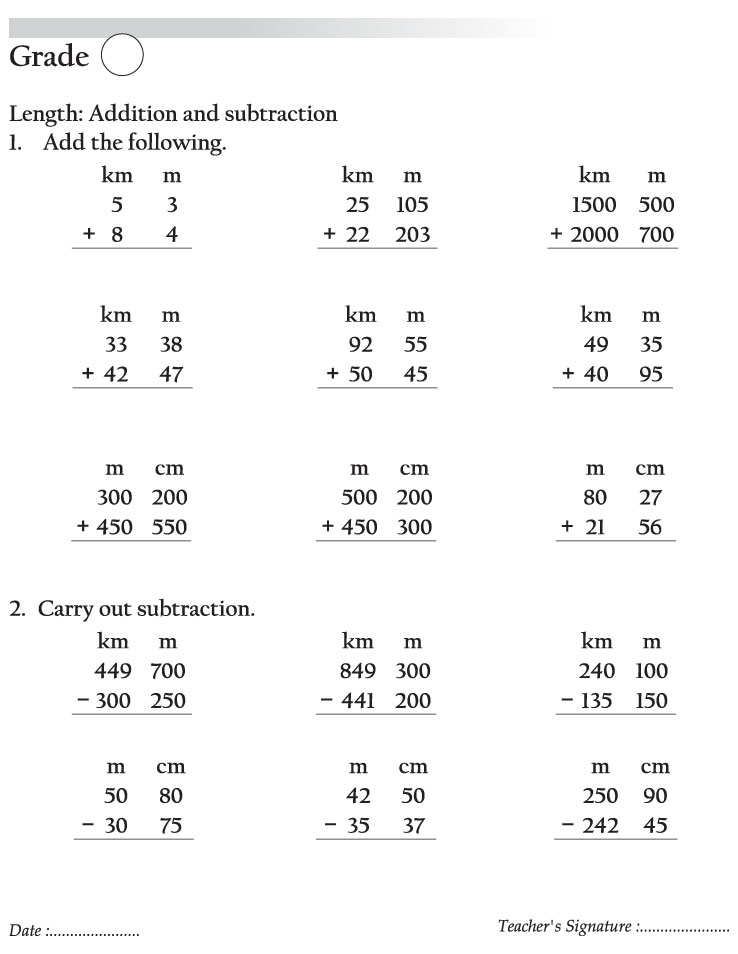 Length Addition And Subtraction Download Free Length Addition And 