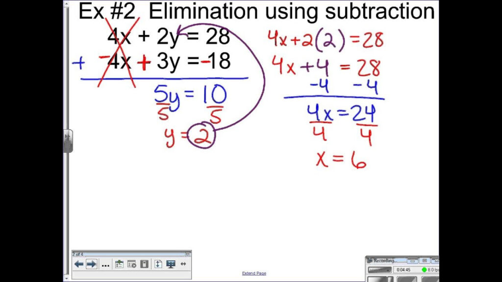 Lesson 6 3 Elimination With Addition And Subtraction YouTube