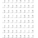 Mad Minute Printable Worksheets