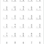 Mad Minute Subtraction Printable Worksheets Math Worksheets Kumon