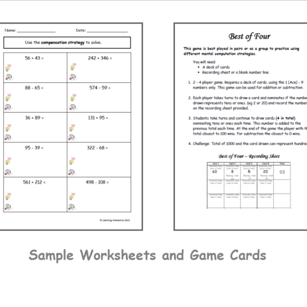 Mathematics Compensation Strategy For Addition And Subtraction Year