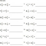 Mixed Fraction Addition With Like Denominators 4 Worksheets 99Worksheets