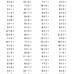 Mixed Operations Math Worksheets Adding Subtracting And Multiplying With Facts From 1 To 10 A