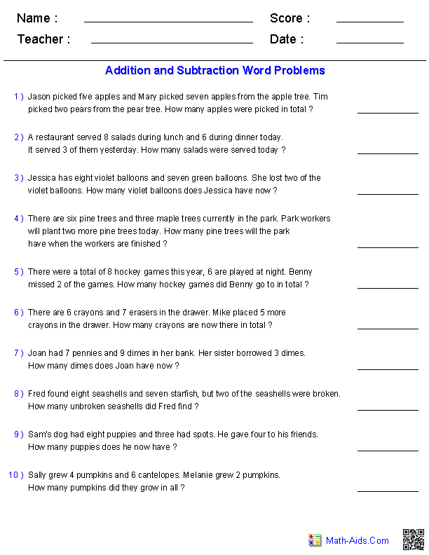 Multiplication And Addition Word Problems Worksheets Worksheet Hero