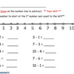 Number Line Subtraction Worksheet