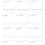 One Step Inequalities Worksheets