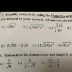 Please Solve G H adding Subtracting Radicals Brainly