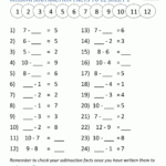 Practice Addition Subtraction 1st Grade Math Worksheet Catholic First